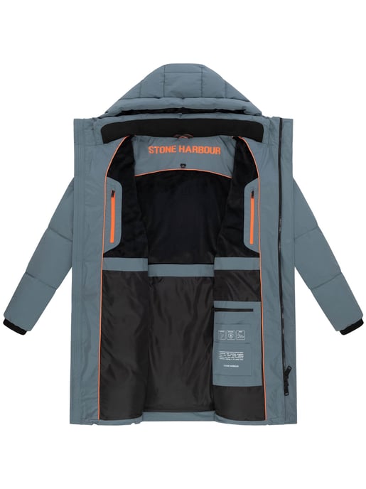 Abrigo acolchado para hombre Stone Harbour Hadrieen con forro polar y capucha - Image 5