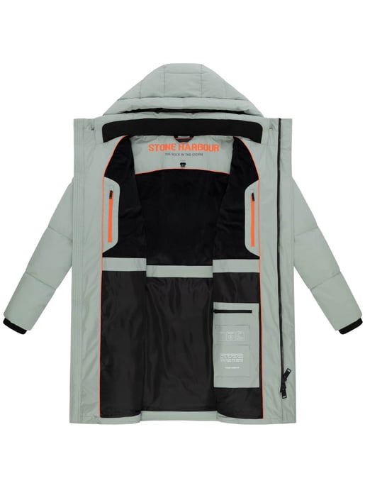 Abrigo acolchado para hombre Stone Harbour Hadrieen con forro polar y capucha - Image 5