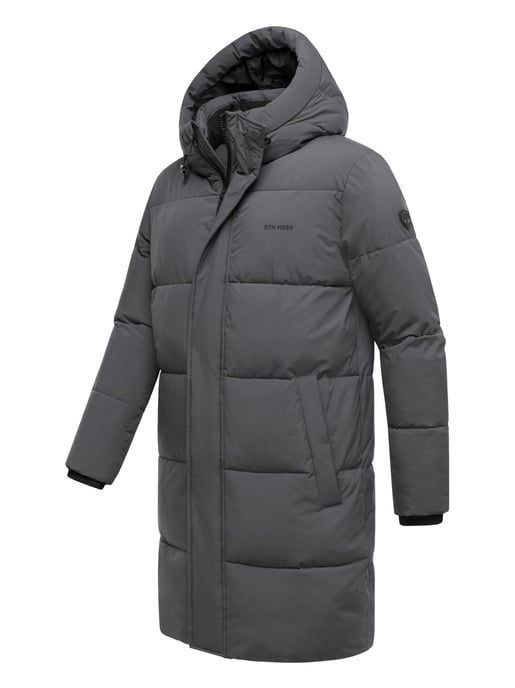 Abrigo acolchado para hombre Stone Harbour Hadrieen con forro polar y capucha - Image 3