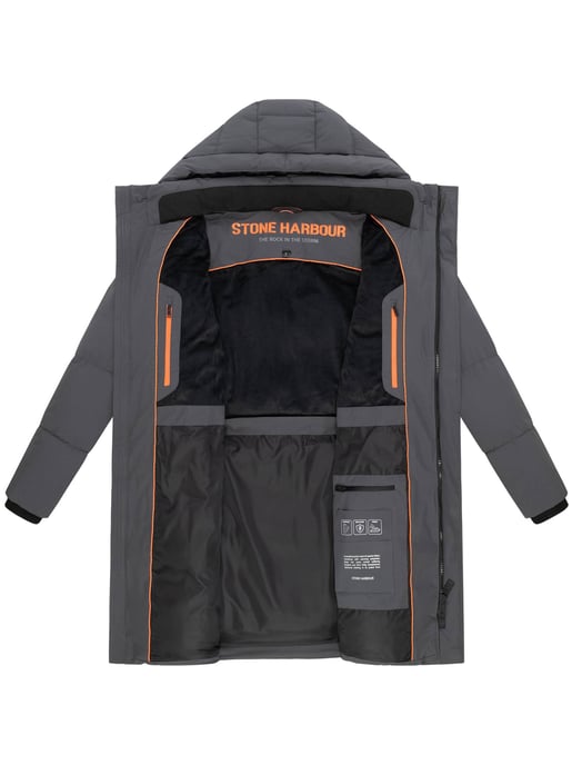 Abrigo acolchado para hombre Stone Harbour Hadrieen con forro polar y capucha - Image 5