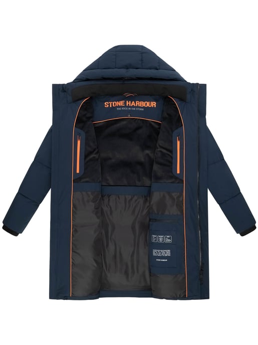 Abrigo acolchado para hombre Stone Harbour Hadrieen con forro polar y capucha - Image 5