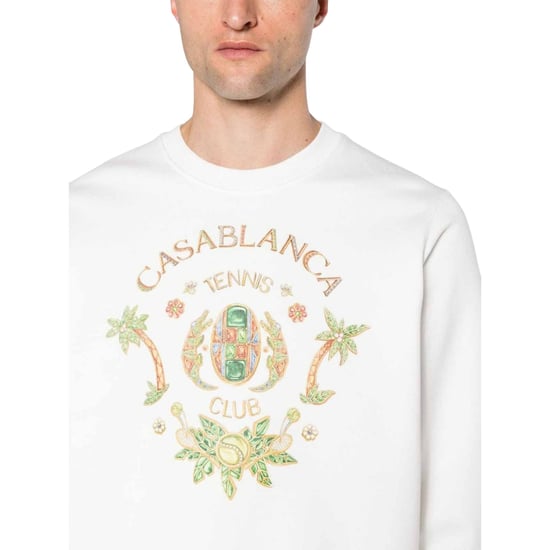 Casablanca Joyaux D' Afrique Tennis Club Sudadera Blanca Estampada - Image 5