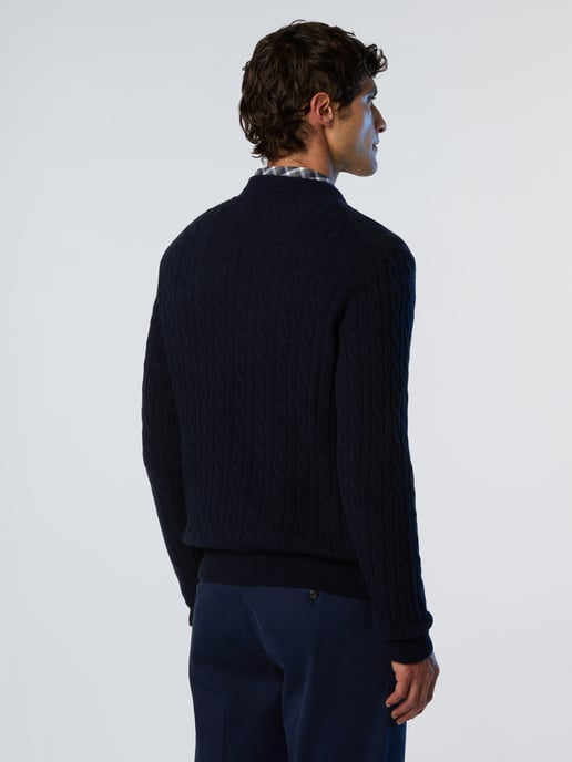 Suéter de punto trenzado de North Sails con cuello redondo - Image 2