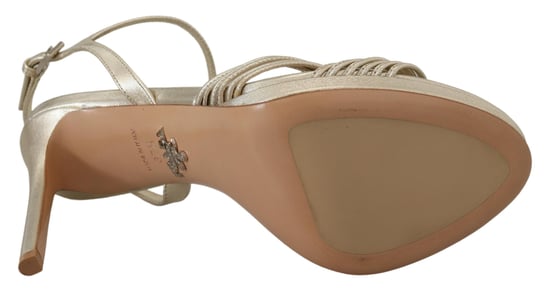 Sandalias de Cuero Doradas con Estilo de Tobillera - Image 2