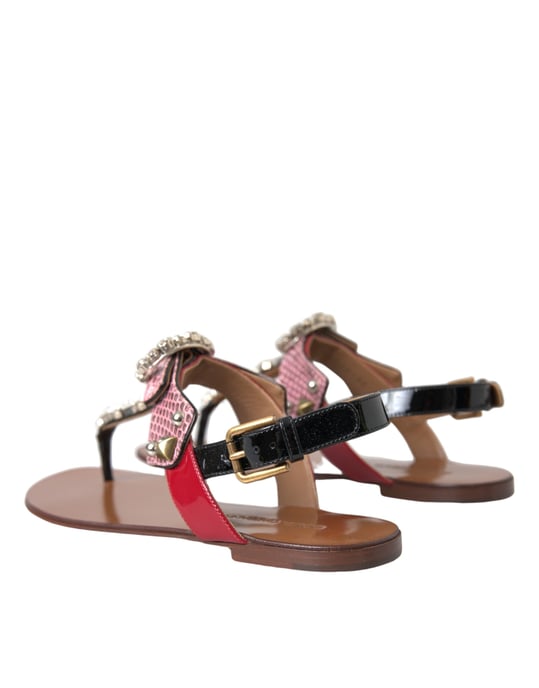 Sandalias de tiras embellished de Dolce Gabbana - Image 4