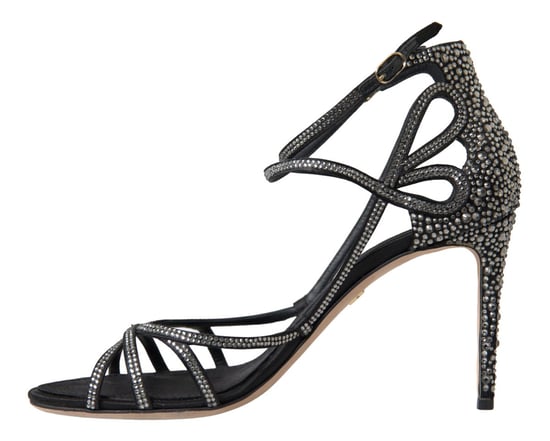 Sandalias negras con adornos de cristal - Image 2