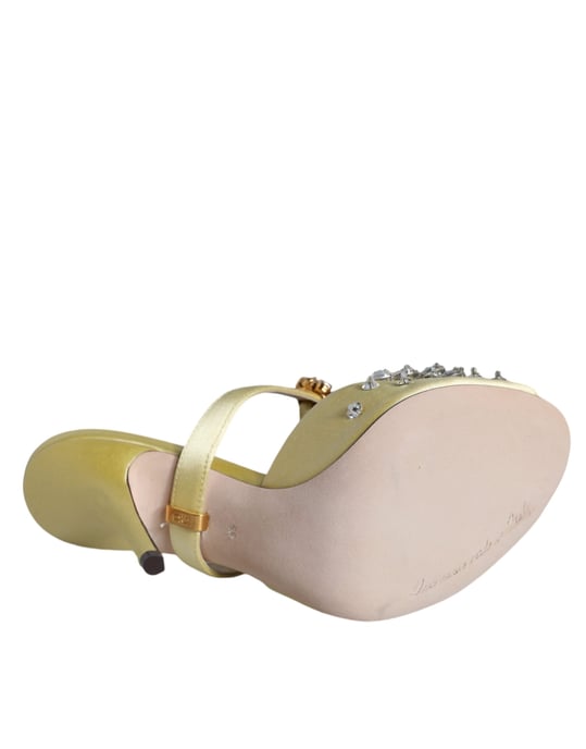 Mules de satén con embellishments de cristal - Image 6