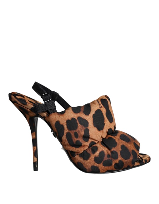 Sandalias Slingback de Leopardo Puf - Image 1