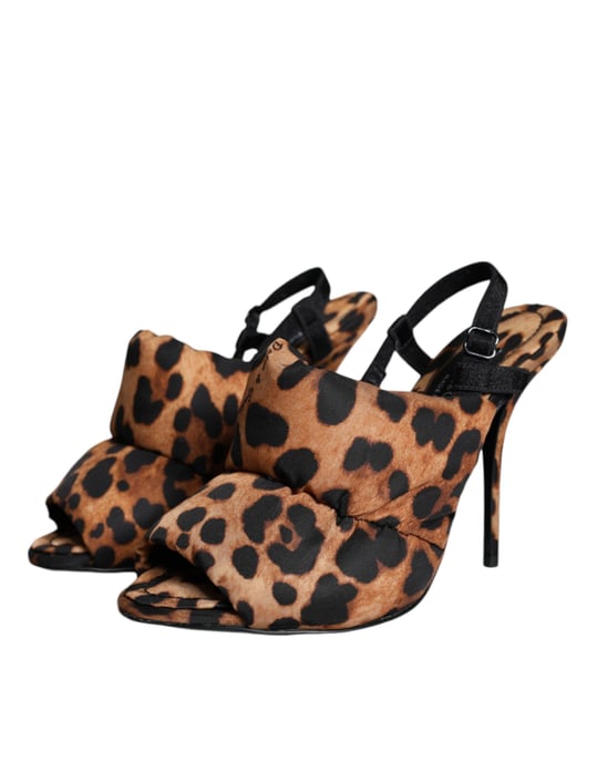 Sandalias Slingback de Leopardo Puf - Image 3