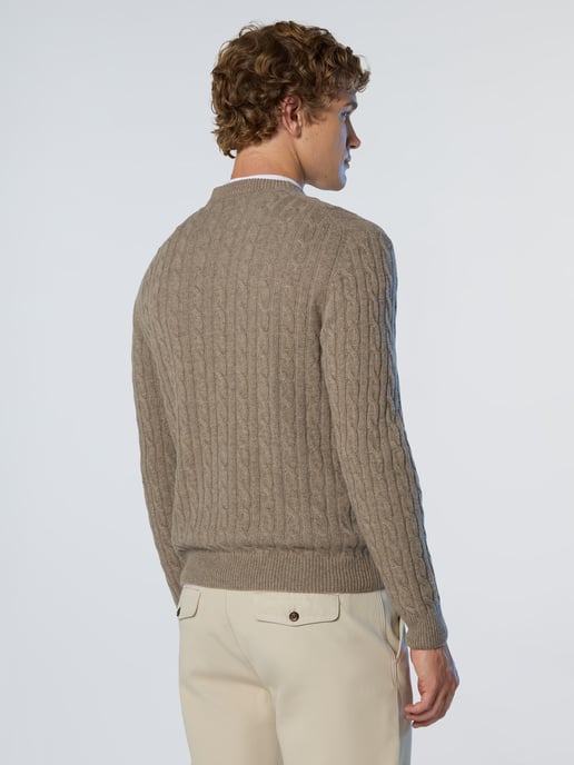 Suéter de punto trenzado con cuello redondo North Sails - Image 2