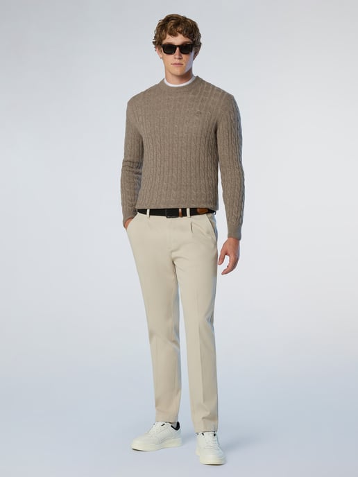 Suéter de punto trenzado con cuello redondo North Sails - Image 4