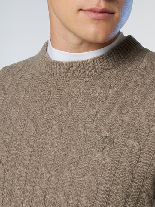 Suéter de punto trenzado con cuello redondo North Sails - Image 5