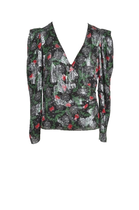 Blusa de mangas largas con estampado floral - Image 1