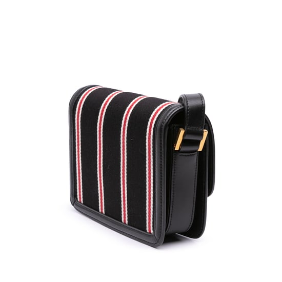 Bolso Mini Niki de Lona a Rayas - Image 2