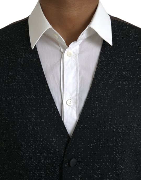Chaleco Formal de Brillo Negro - Image 4