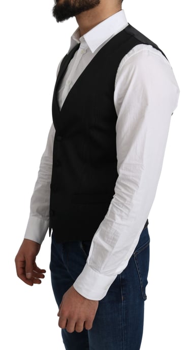 Chaleco Negro de Corte Clásico - Image 3