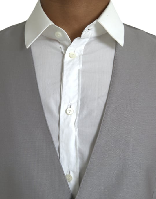 Chaleco Gris Estilo Sólido - Image 5