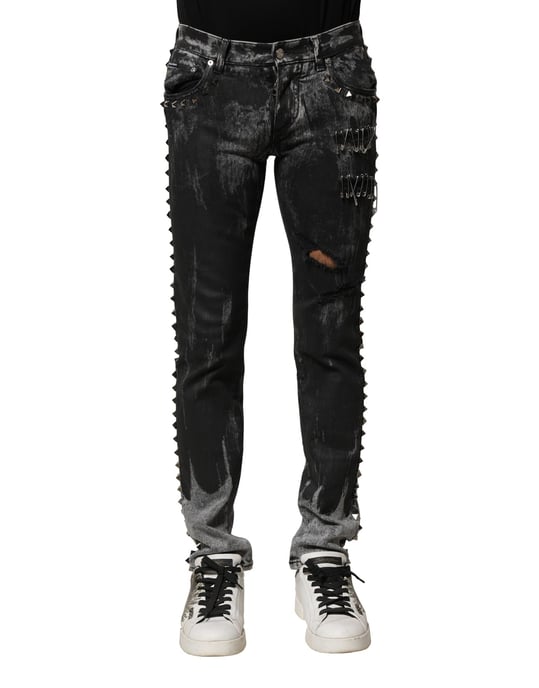Jeans Desgastados con Tachuelas - Image 2