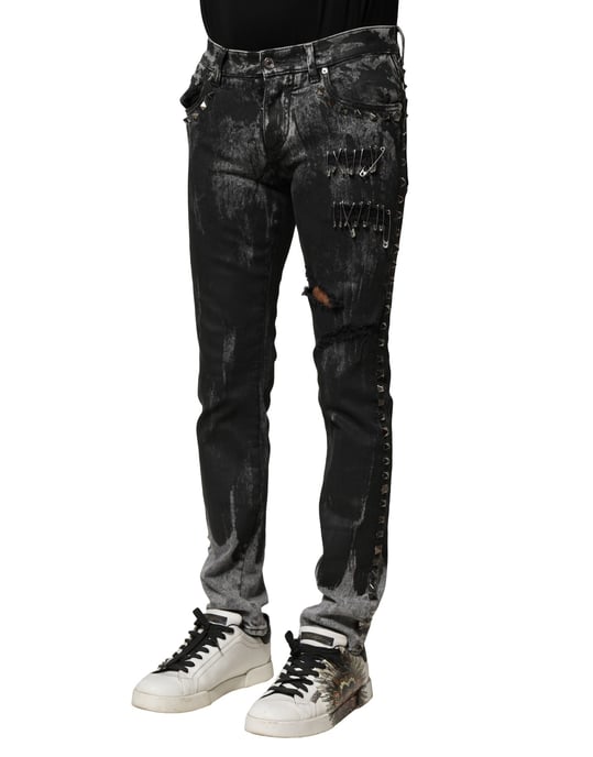 Jeans Desgastados con Tachuelas - Image 3