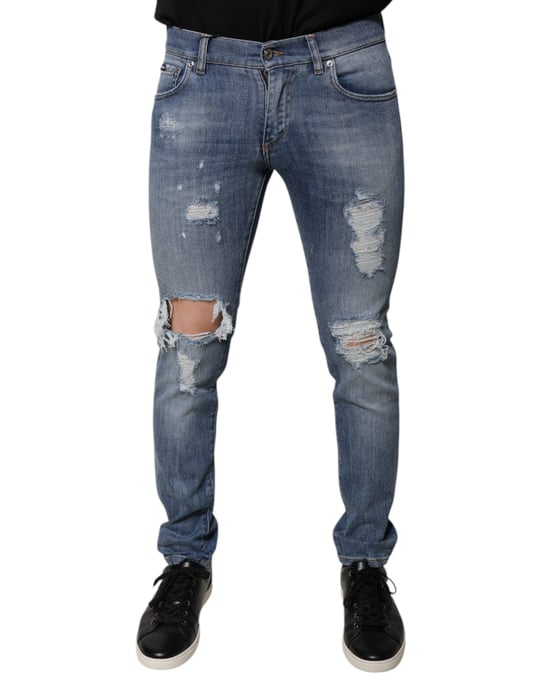 Jeans Rotos de Corte Ajustado - Image 2