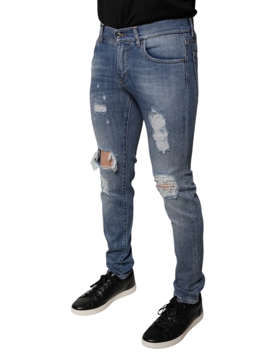 Jeans Rotos de Corte Ajustado - Image 3