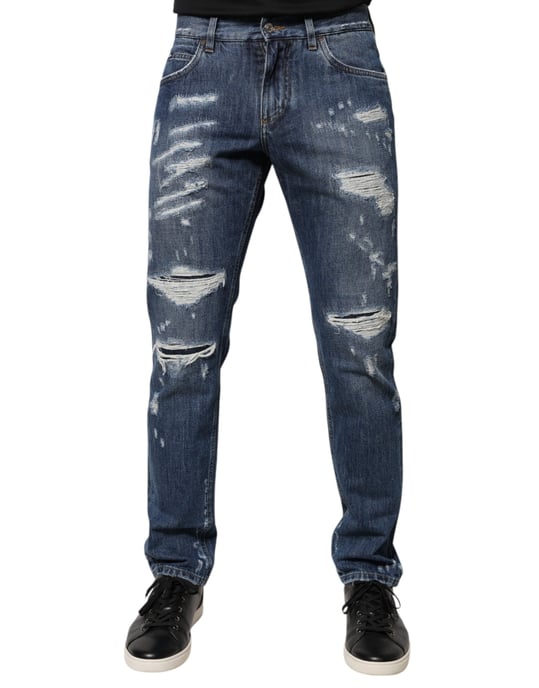 Jeans de mezclilla desgastados - Image 2