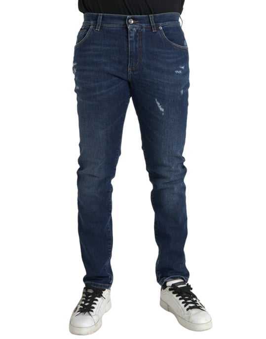 Jeans ajustados desgastados - Image 1