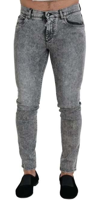 Jeans Ajustados con Lavado Ácido - Image 1