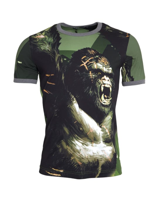 Camiseta de manga corta con cuello redondo Gorilla Print - Image 1