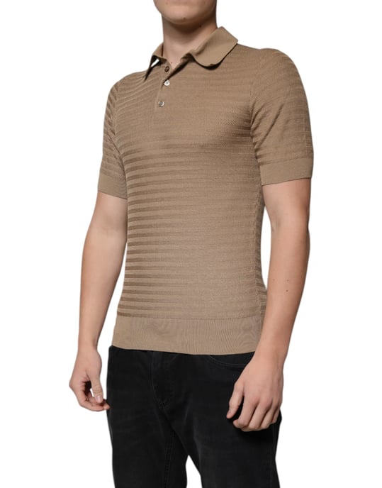 Camiseta de punto de polo de manga corta con canalé - Image 3