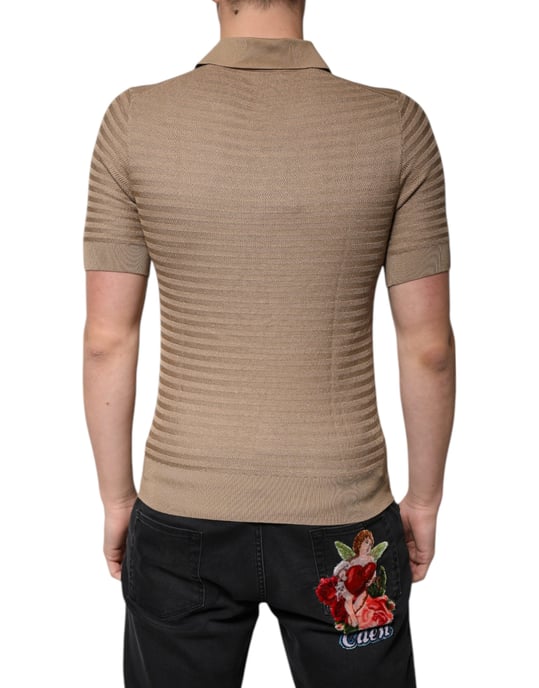 Camiseta de punto de polo de manga corta con canalé - Image 4