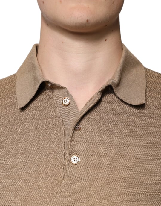 Camiseta de punto de polo de manga corta con canalé - Image 5