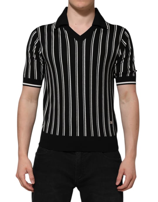 Camisa Polo de Rayas con Cuello en V - Image 2