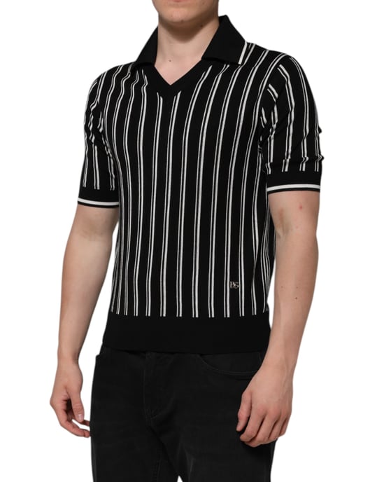 Camisa Polo de Rayas con Cuello en V - Image 3