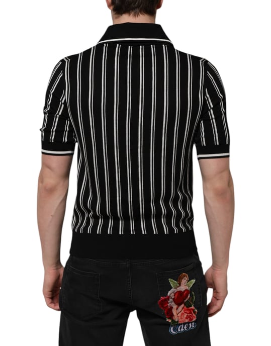 Camisa Polo de Rayas con Cuello en V - Image 4