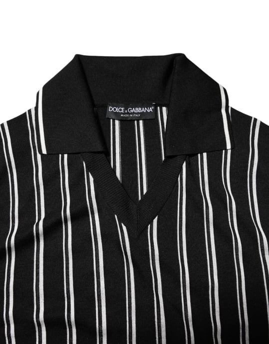Camisa Polo de Rayas con Cuello en V - Image 5