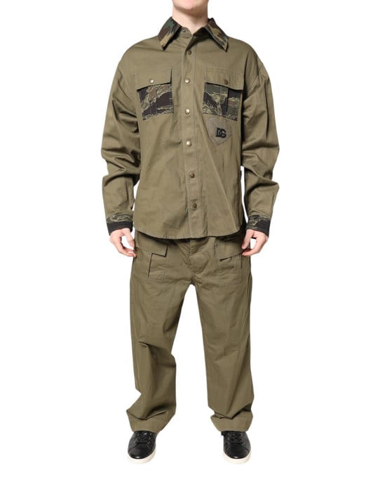 Conjunto de Camiseta y Pantalones de Parchwork de Camuflaje - Image 1
