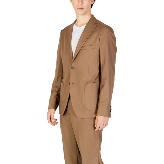 Traje de dos piezas de algodón marrón - Image 3