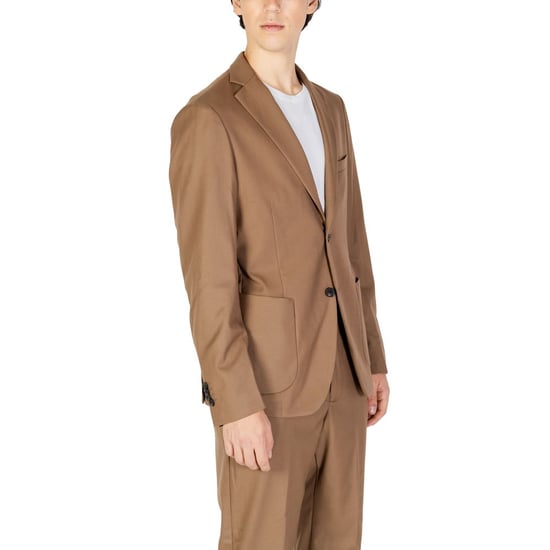 Traje de dos piezas de algodón marrón - Image 4