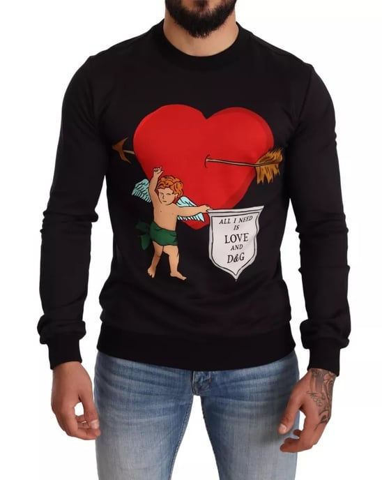 Sudadera de manga larga con cuello redondo Corazón de Cupido - Image 2