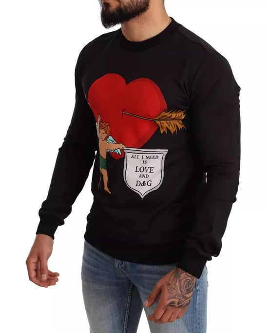 Sudadera de manga larga con cuello redondo Corazón de Cupido - Image 5