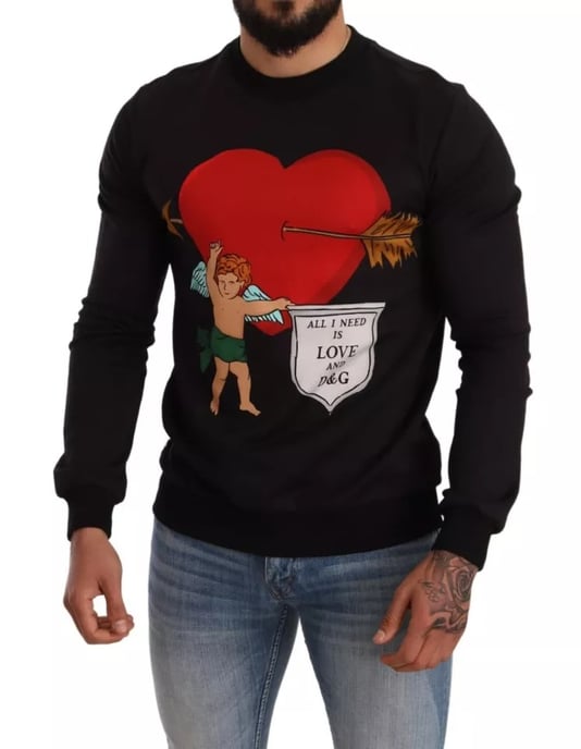 Sudadera de manga larga con cuello redondo Corazón de Cupido - Image 6