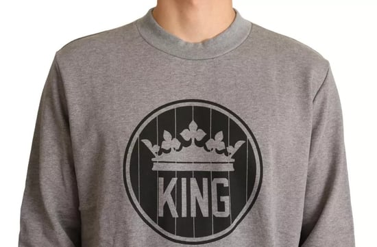 Sudadera Gris de Cuello Redondo King - Image 2