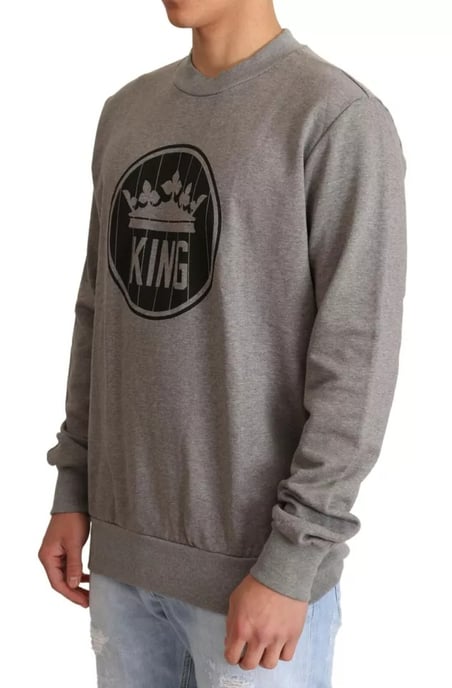 Sudadera Gris de Cuello Redondo King - Image 5