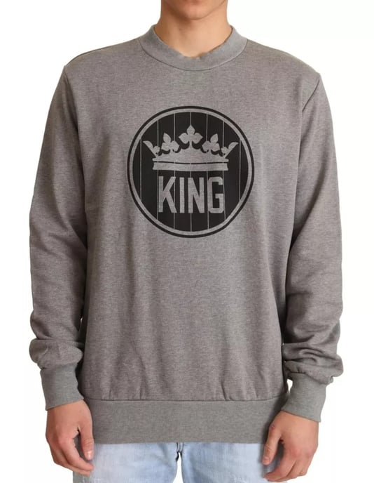 Sudadera Gris de Cuello Redondo King - Image 6