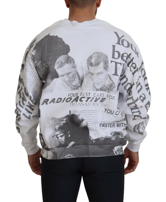 Sudadera de Cuello Redondo con Estampado de Collage - Image 3