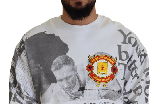 Sudadera de Cuello Redondo con Estampado de Collage - Image 4