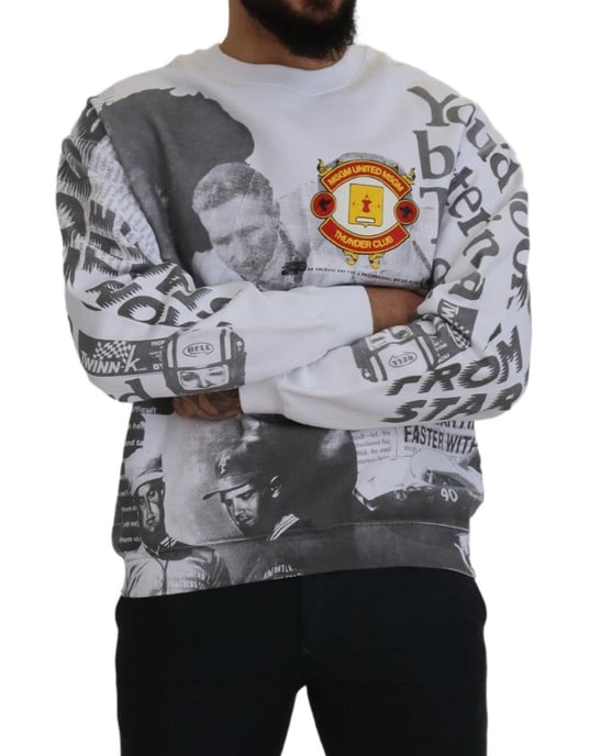 Sudadera de Cuello Redondo con Estampado de Collage - Image 5