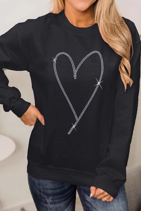 Sudadera con corazón de pedrería - Image 2
