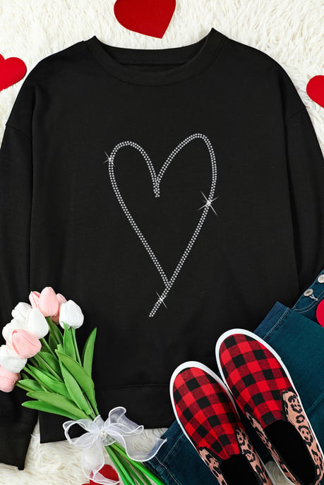 Sudadera con corazón de pedrería - Image 6